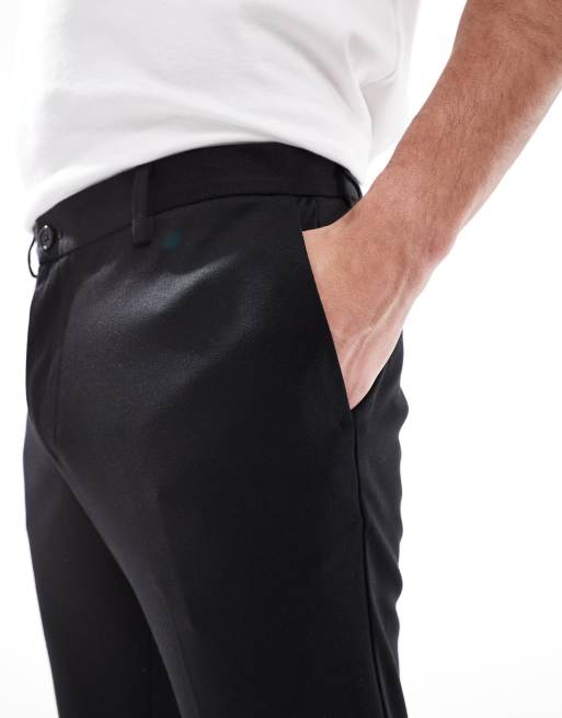 Jack & Jones – Svarta, smala kostymbyxor i jersey, del av kostym, 3 av 5