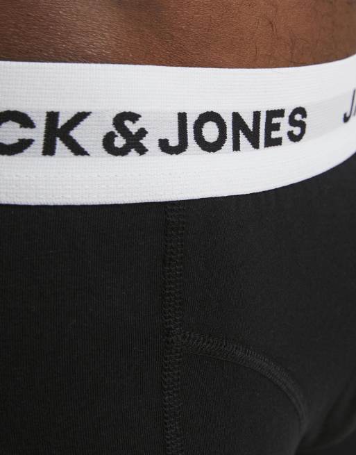 Jack & Jones – Svarta trunks med färgade midjeband, 5-pack, 3 av 5