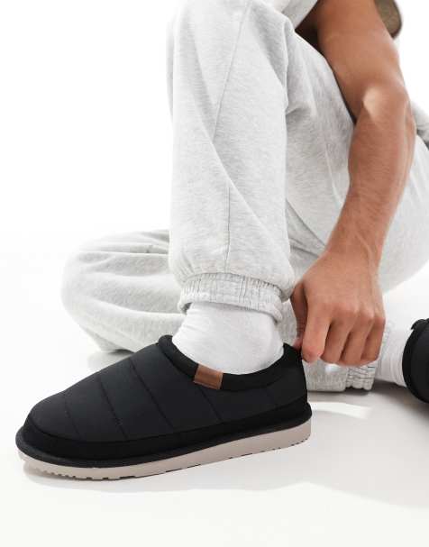Jack & Jones – Svarta vadderade toffor i nylon - view 1