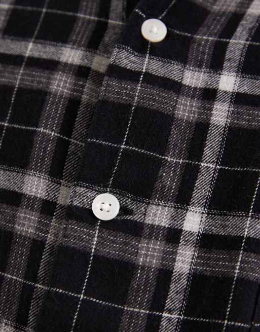 Jack & Jones – Svartrutig skjorta med långa ärmar och boxig passform, 5 av 5