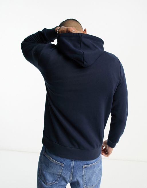 Homme Sweat à capuche uni avec impression à l'avant Jack & Jones Marine |  Pulls & Sweats - Vintage Plus