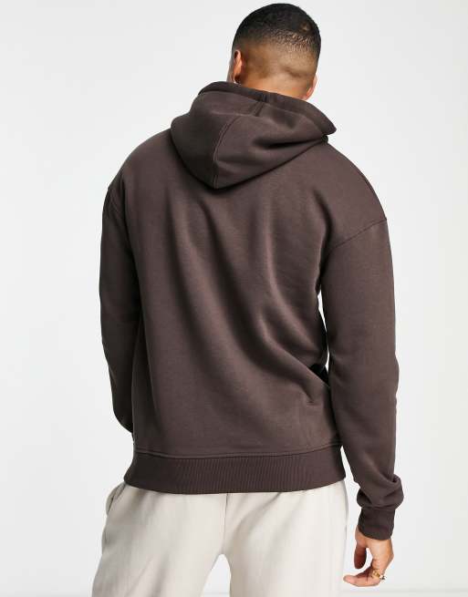 Jack & Jones - Sweat à capuche avec logo Originals brodé - Chocolat , 3 de 4