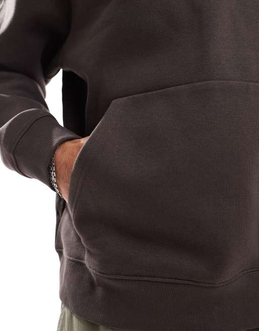 Jack & Jones - Sweat à capuche cou oversize en tissu épais de qualité supérieure de 400 g/m² - Marron chocolat , 4 de 4