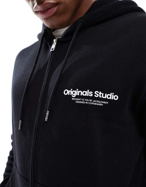 Jack & Jones - Sweat à capuche oversize à fermeture éclair - Noir, 3 de 4