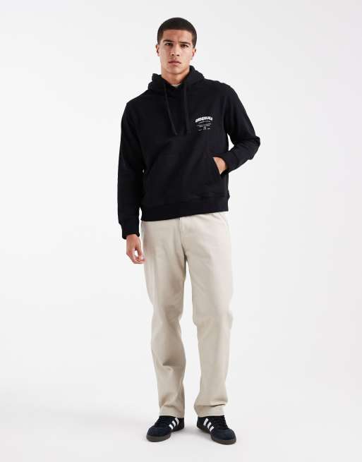 Jack & Jones - Sweat à capuche oversize avec imprimé Originals au dos - Noir, 2 de 5
