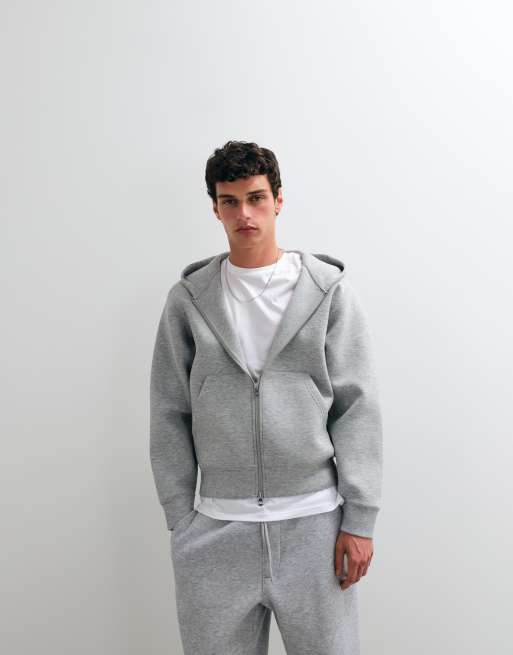 Jack & Jones - Sweat à capuche style scubastyle avec fermeture éclair double sens - Gris clair, 2 de 5