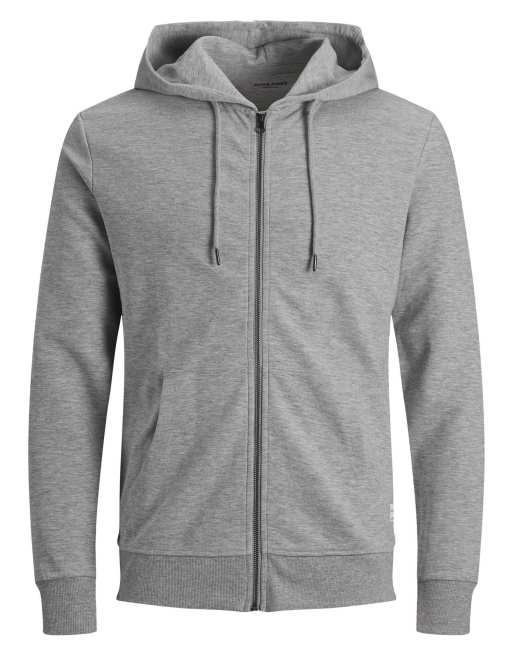 Jack & Jones sweat à capuche zippé en gris clair chiné, 7 de 7