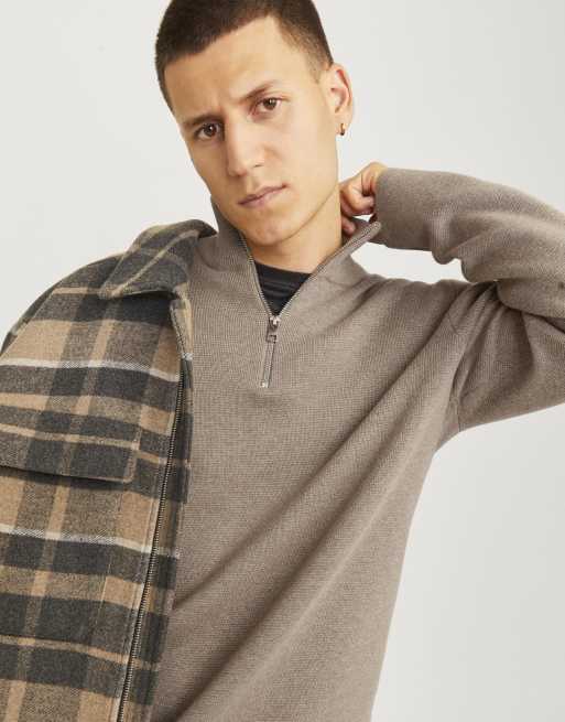 Jack & Jones - Sweat à col zippé - Beige