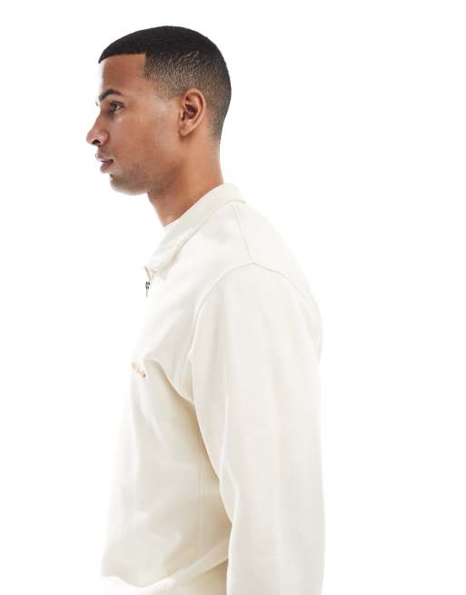 Jack & Jones - Sweat décontracté à col zippé - Blanc cassé, 4 de 5