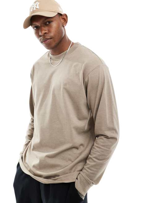 Jack & Jones - Sweat oversize à col montant - Beige