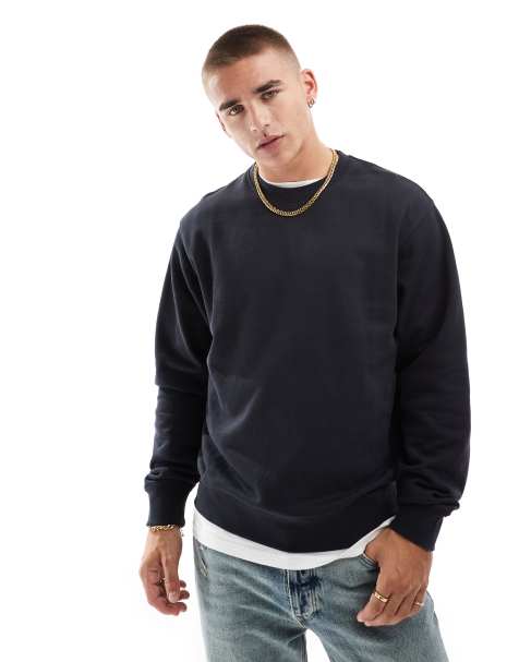 Jack & Jones - Sweat oversize ras de cou - Bleu marine - view 1