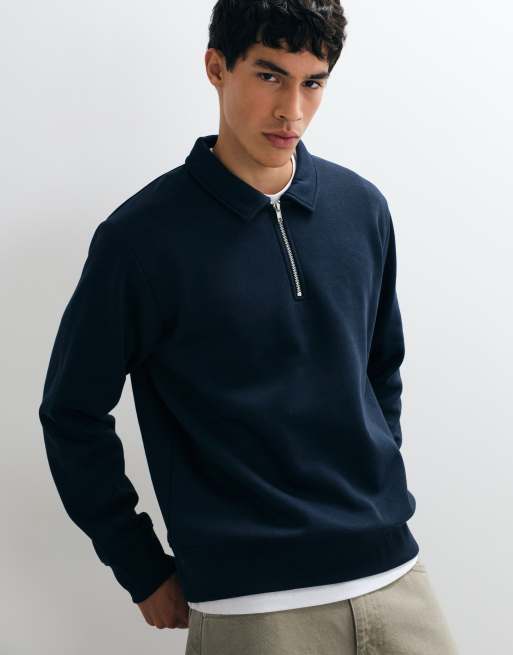 Jack & Jones - Sweat-shirt à col zippé - Bleu marine, 3 de 5