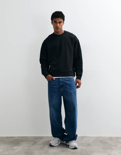 Jack & Jones sweat-shirt oversize épais noir - view 1