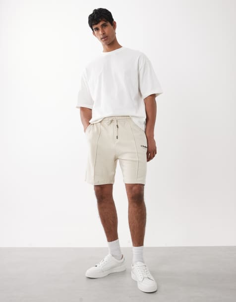 Jack & Jones sweat short with logo in beige - view 1