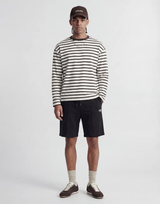 Jack & Jones sweat short with logo in black, 3 of 4