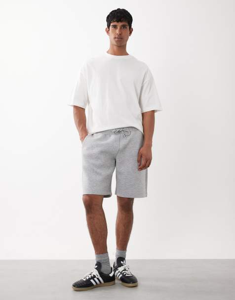 Jack & Jones – Sweat-Shorts aus Stoff in Neoprenoptik in Grau - view 1