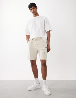 Jack & Jones Herren Neutral – Sweat-Shorts In Beige Mit Logo - Bild 4