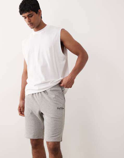Jack & Jones – Sweat-Shorts in Hellgrau mit Logo - view 1