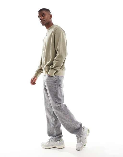 Jack & Jones - Sweat ultra oversize - Kaki délavé, 2 de 4