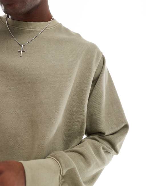 Jack & Jones - Sweat ultra oversize - Kaki délavé, 4 de 4