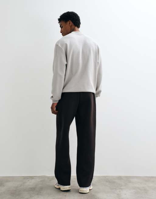 Jack & Jones sweatpants in dark brown scuba-style fabric, 2 of 5