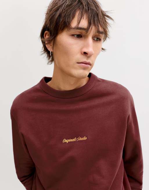 Jack & Jones – Sweatshirt in Cabernet-Rot, 6 von 7
