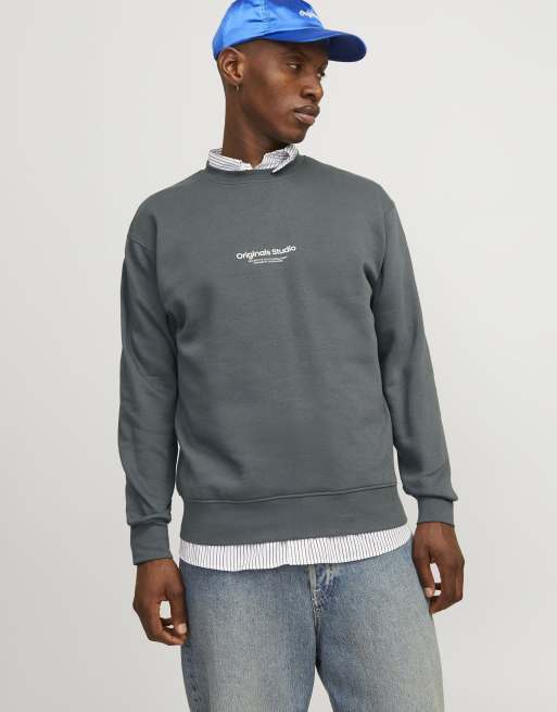Jack & Jones – Sweatshirt in Iron Gate-Grau