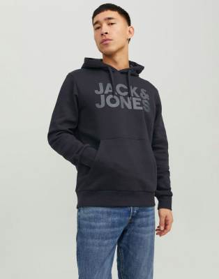 Jack & Jones Herren Schwarz Hoodie Corp - Bild 6