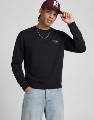 Sweatshirt in Schwarz mit Logo-Schriftzug Schwarz XL