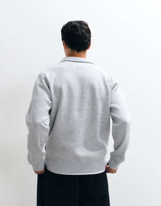 Jack & Jones sweatshirt med krage och kvartslång dragkedja i grått, 5 av 5