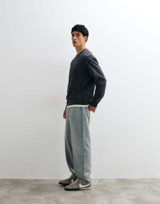 Jack & Jones sweatshirt med script-bröstlogga i charcoal, 2 av 5