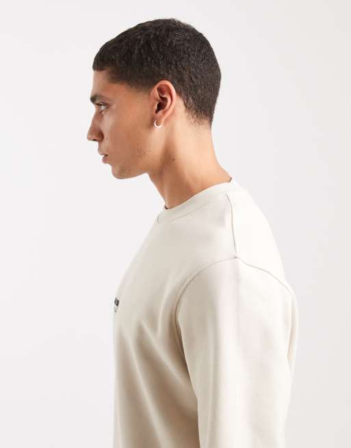Jack & Jones - Sweatshirt met logo aan de voorkant in crème, 4 van 5