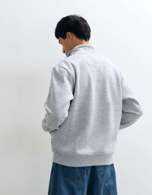 Jack & Jones sweatshirt met rits en hoge hals in grijs, 3 van 5
