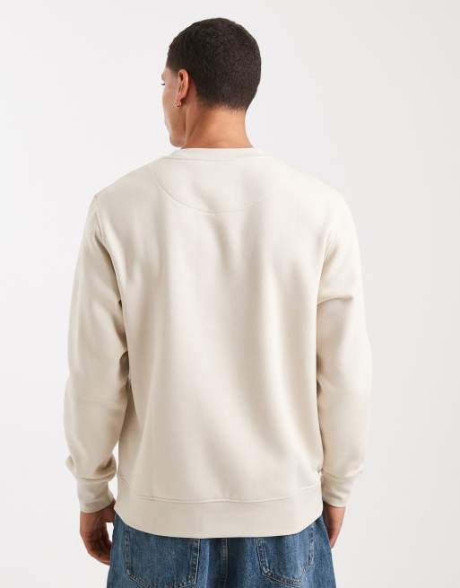 Jack & Jones sweatshirt with front logo in cream, 3 of 5