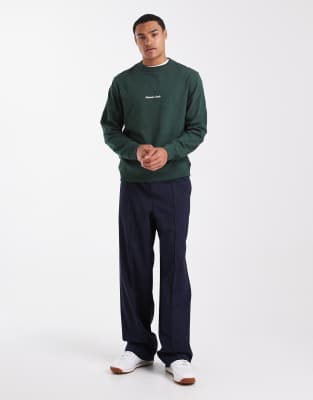 Jack & Jones Sweatshirt With Front Originals Embroidery In Green