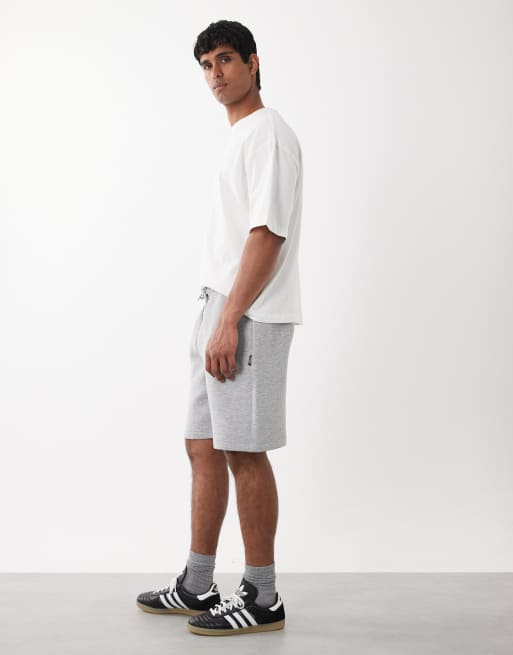 Jack & Jones - Sweatshort van stof in scubastijl in grijs, 2 van 5