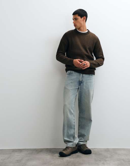 Jack & Jones sweter w prążek w kolorze brązowym, 2 z 5