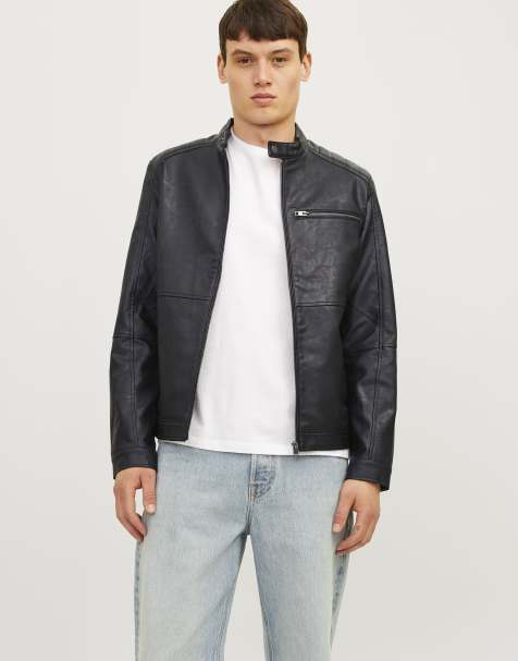 Jack & Jones Synthetic leather jacket in black - view 1