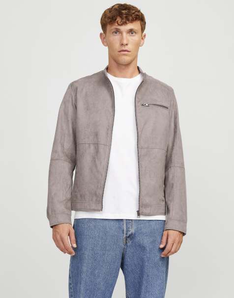 Jack & Jones Synthetic leather jacket in falcon - view 1