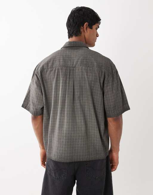 Jack & Jones – Szara koszula w kratkę z efektem overdye, 3 z 5