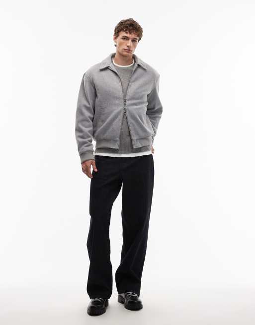 Jack & Jones – Szara kurtka bomberka Harrington z mieszanki wełny, 2 z 5