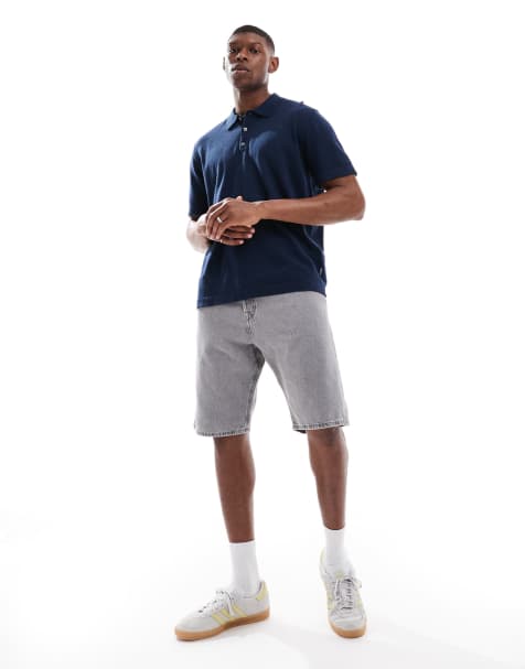 Jack & Jones – Szare sprane szorty jeansowe baggy - view 1