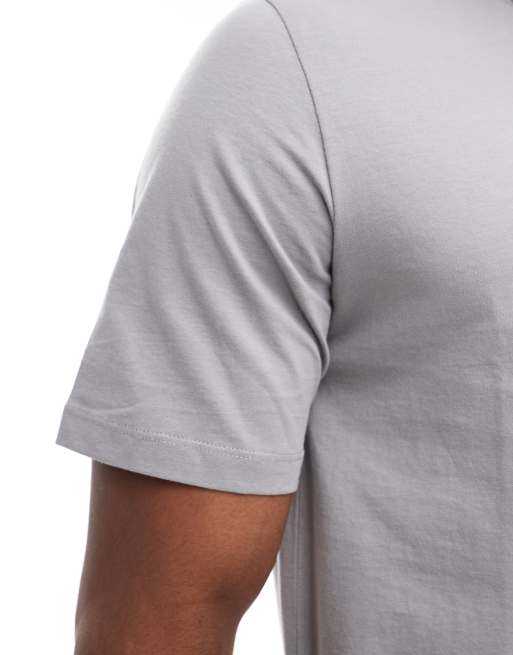 Jack & Jones – Szary T-shirt o regularnym kroju, 3 z 4