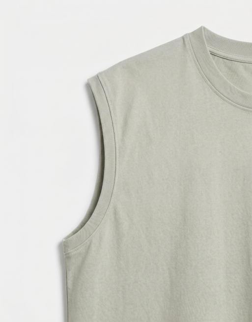Jack & Jones – Szałwiowozielony podkoszulek oversize o pudełkowym kroju, 9 z 9