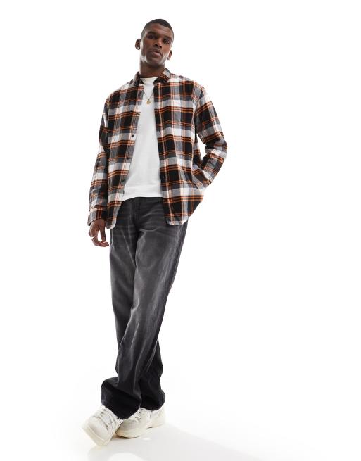 Jack & Jones – Szczotkowana koszula w granatowo-czerwoną kratkę, 4 z 4
