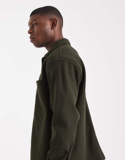 Jack & Jones – Szczotkowana koszula wierzchnia w kolorze khaki, 4 z 5