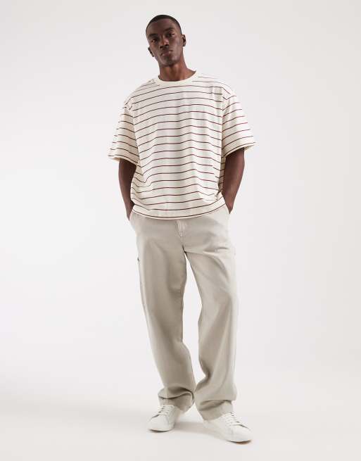 Jack & Jones - T-shirt à rayures - Blanc/rouge, 2 de 5