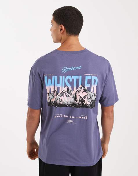 Jack & Jones - T-shirt avec imprimé montagne au dos - Violet - view 1