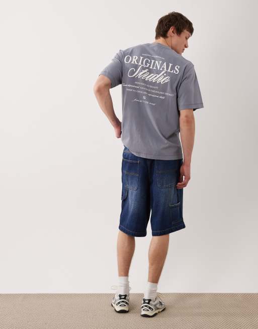 Jack & Jones - T-shirt avec imprimé Originals Studio au dos - Gris délavé, 3 de 5