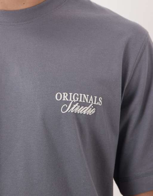 Jack & Jones - T-shirt avec imprimé Originals Studio au dos - Gris délavé, 5 de 5